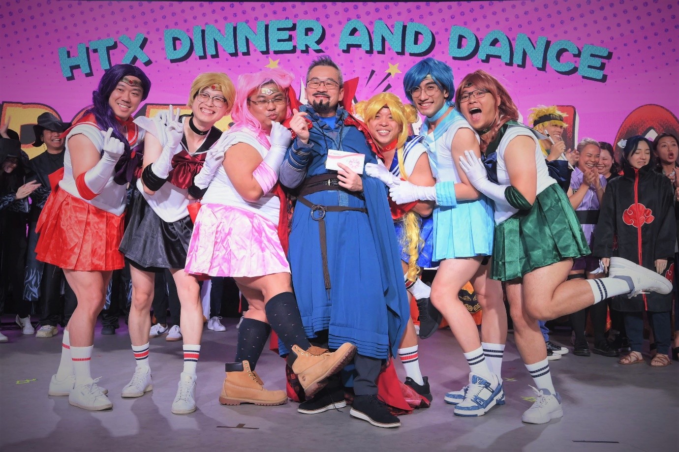 A group of people in costumes.