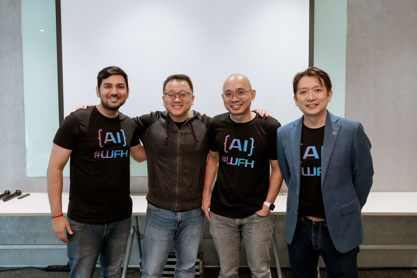 4 men standing.