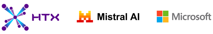 HTX, Mistral AI and Microsoft logos.